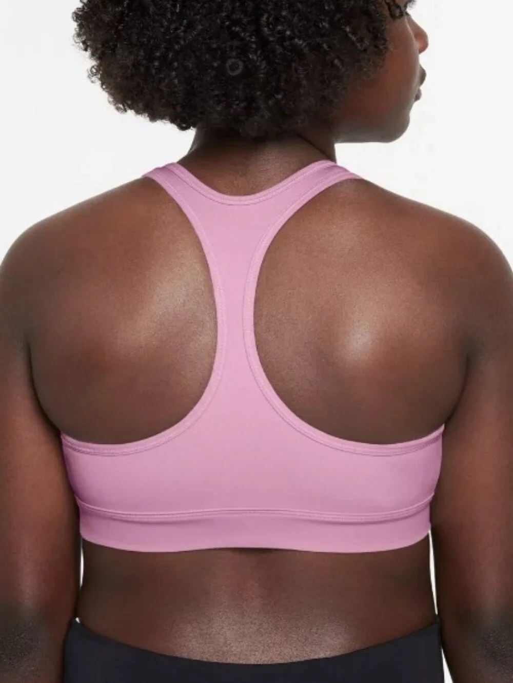 Nike Girls' Pro Dri-Fit Swoosh Sports Bra Lt Magenta Pink L